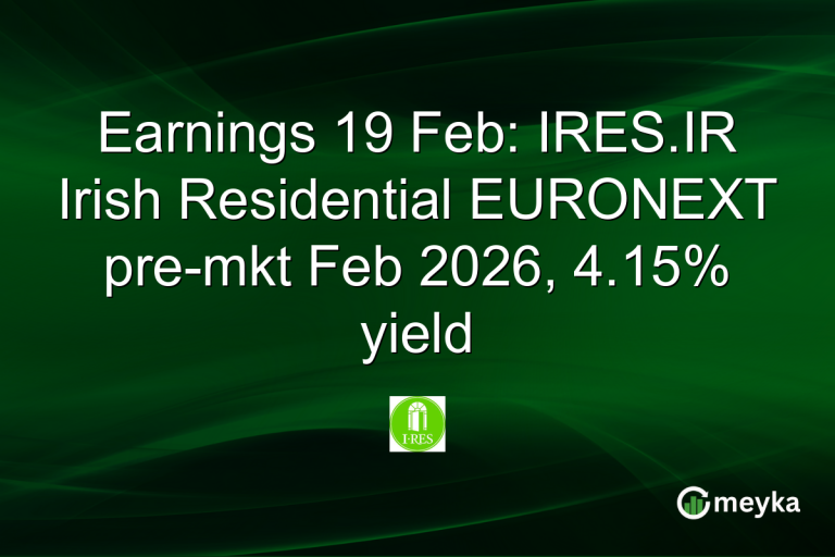 Earnings 19 Feb: IRES.IR Irish Residential EURONEXT pre-mkt Feb 2026, 4.15% yield