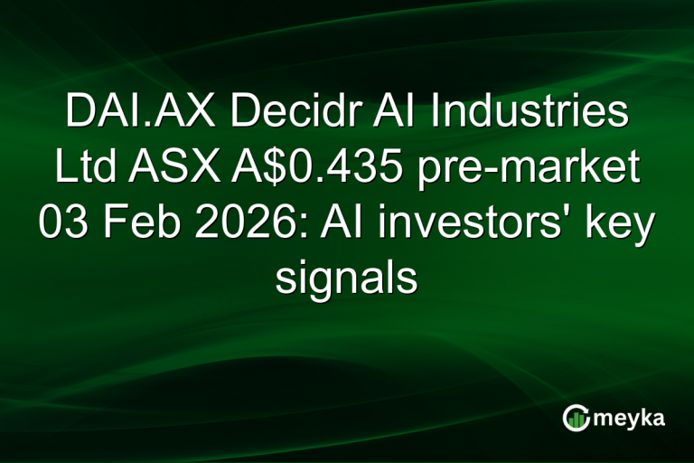 DAI.AX Decidr AI Industries Ltd ASX A$0.435 pre-market 03 Feb 2026: AI investors' key signals