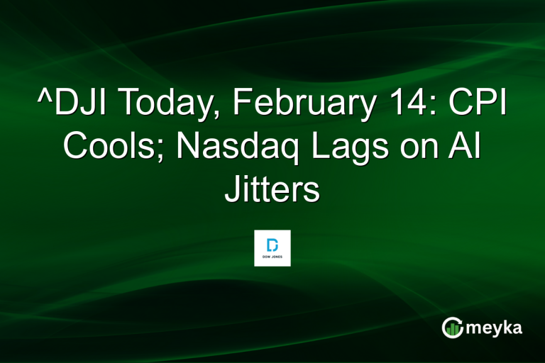 ^DJI Today, February 14: CPI Cools; Nasdaq Lags on AI Jitters