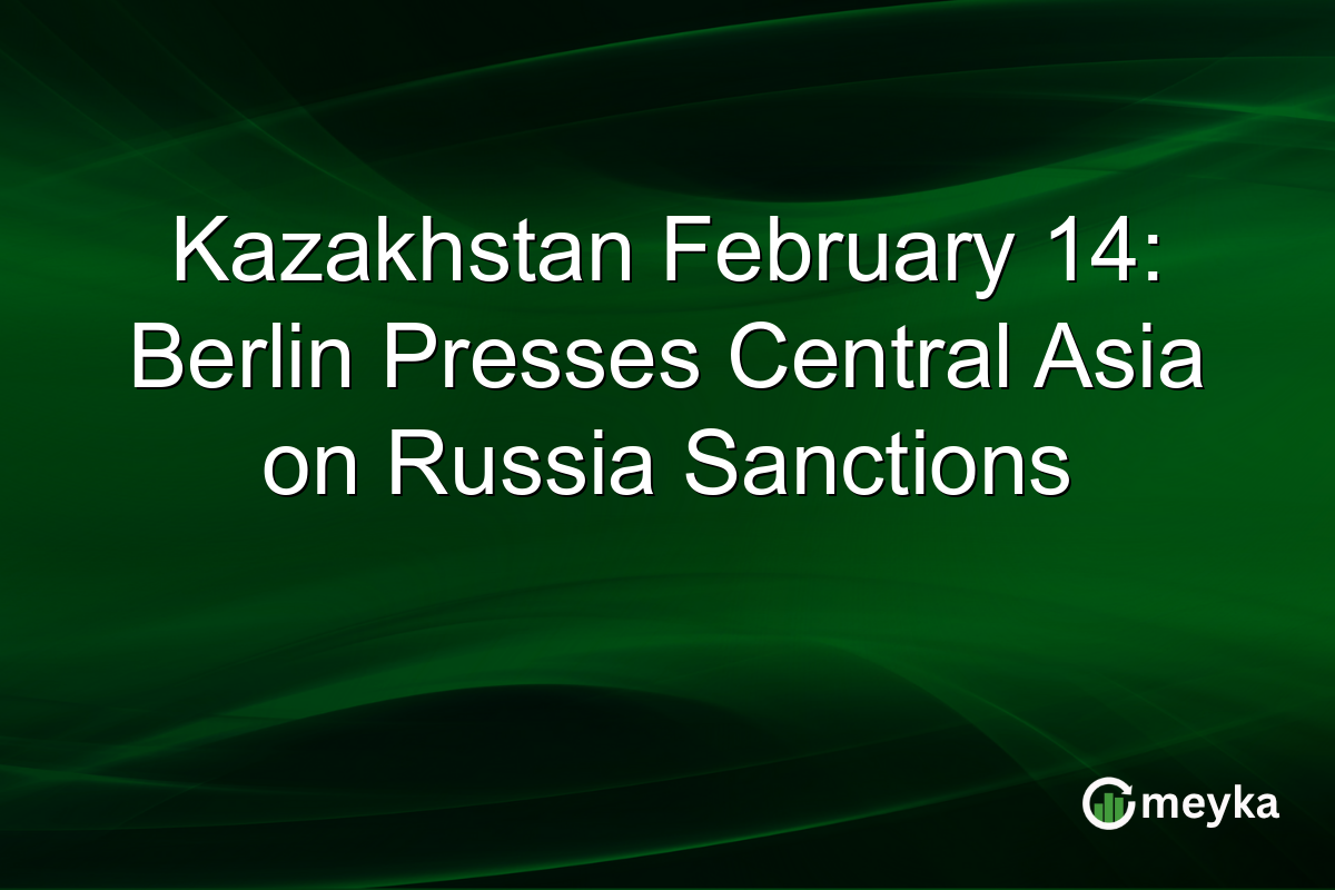 Kazakhstan February 14: Berlin Presses Central Asia on Russia Sanctions