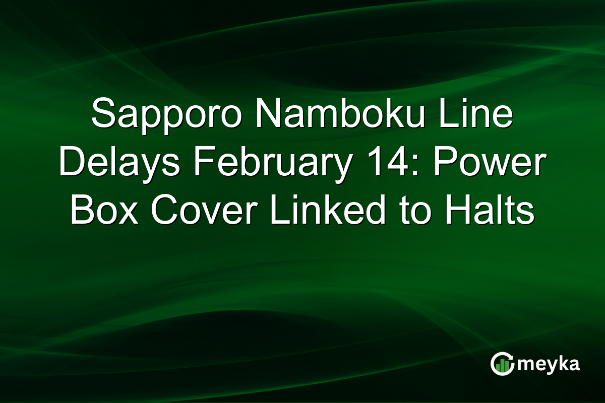 Sapporo Namboku Line Delays February 14: Power Box Cover Linked to Halts
