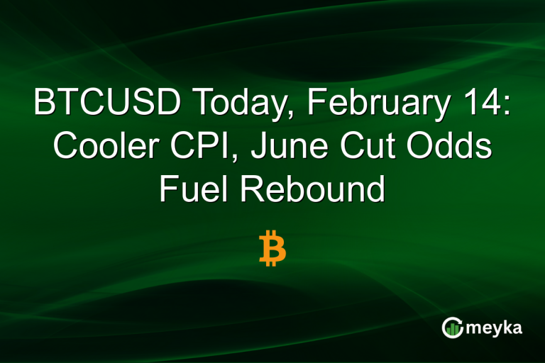 BTCUSD Today, February 14: Cooler CPI, June Cut Odds Fuel Rebound