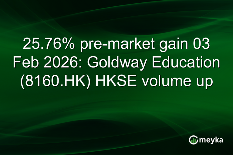 25.76% pre-market gain 03 Feb 2026: Goldway Education (8160.HK) HKSE volume up