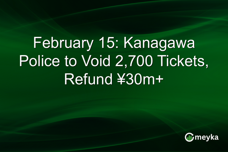 February 15: Kanagawa Police to Void 2,700 Tickets, Refund ¥30m+