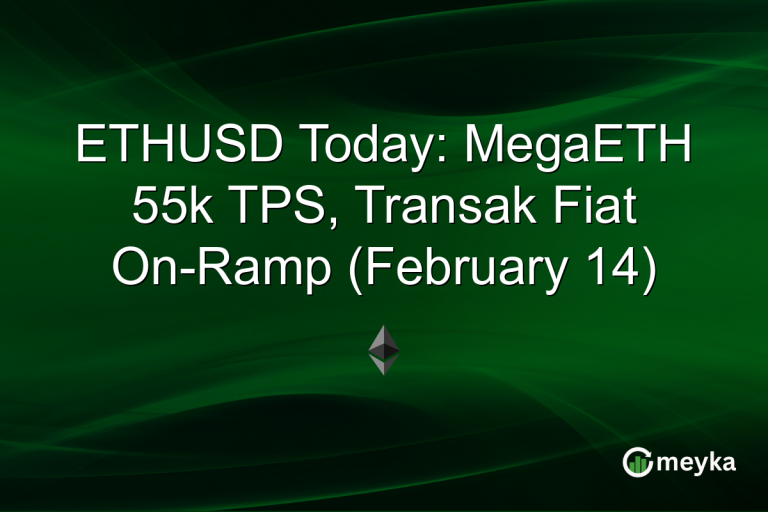 ETHUSD Today: MegaETH 55k TPS, Transak Fiat On-Ramp (February 14)