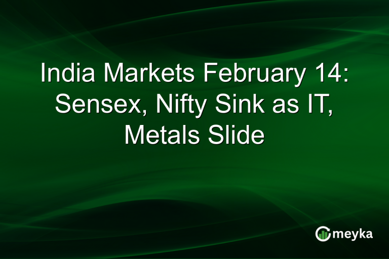India Markets February 14: Sensex, Nifty Sink as IT, Metals Slide