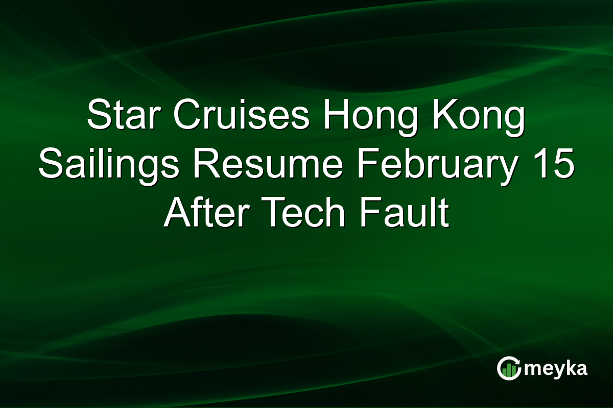 Star Cruises Hong Kong Sailings Resume February 15 After Tech Fault