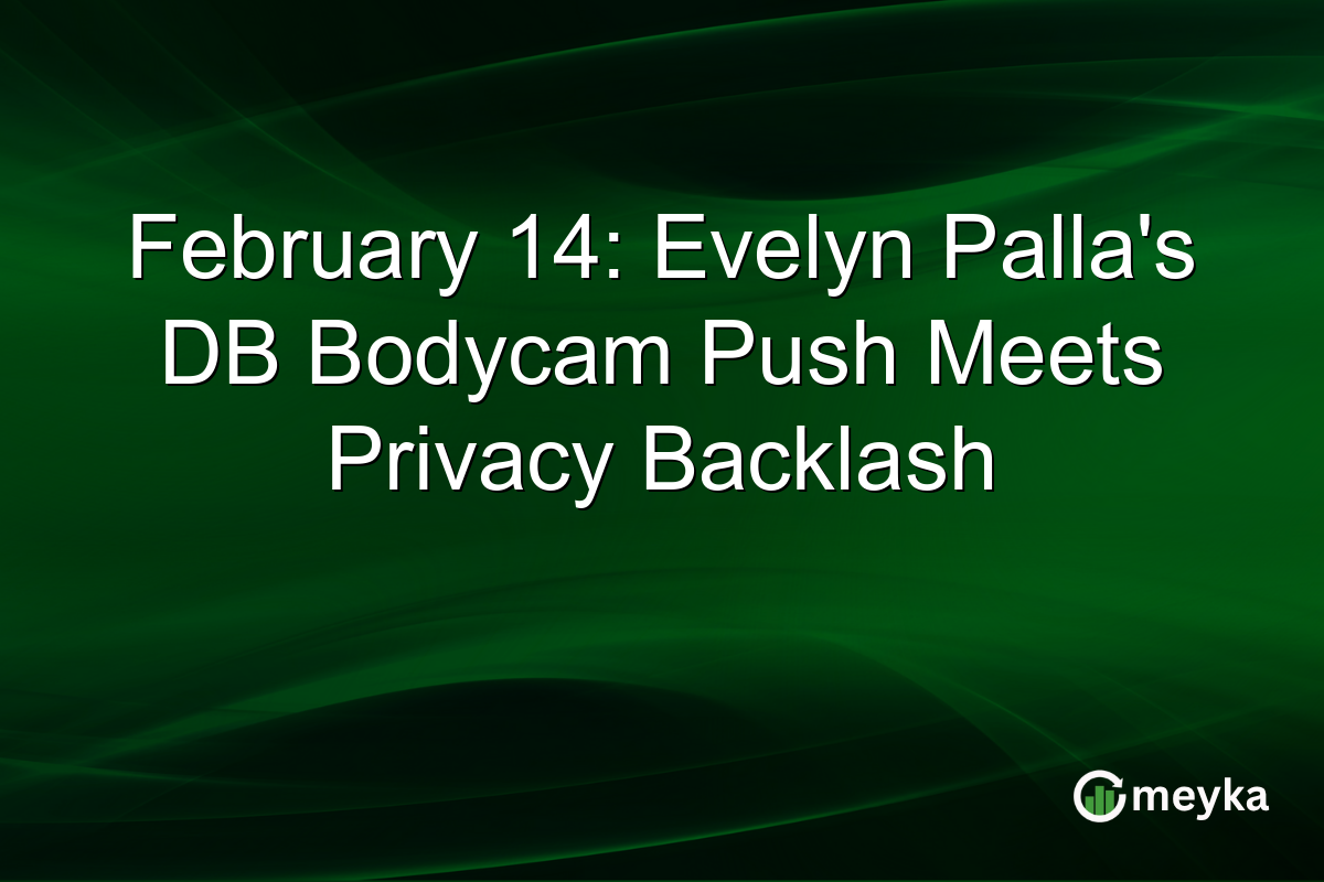 February 14: Evelyn Palla's DB Bodycam Push Meets Privacy Backlash