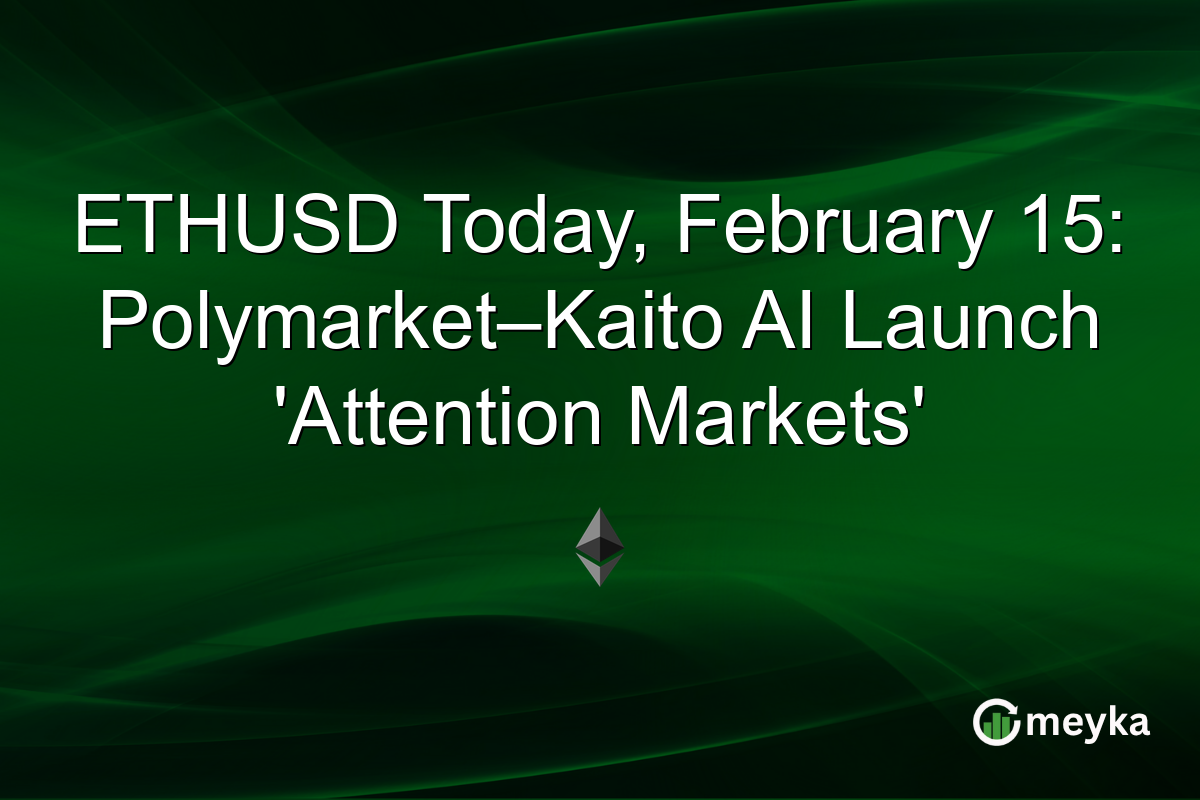 ETHUSD Today, February 15: Polymarket–Kaito AI Launch 'Attention Markets'