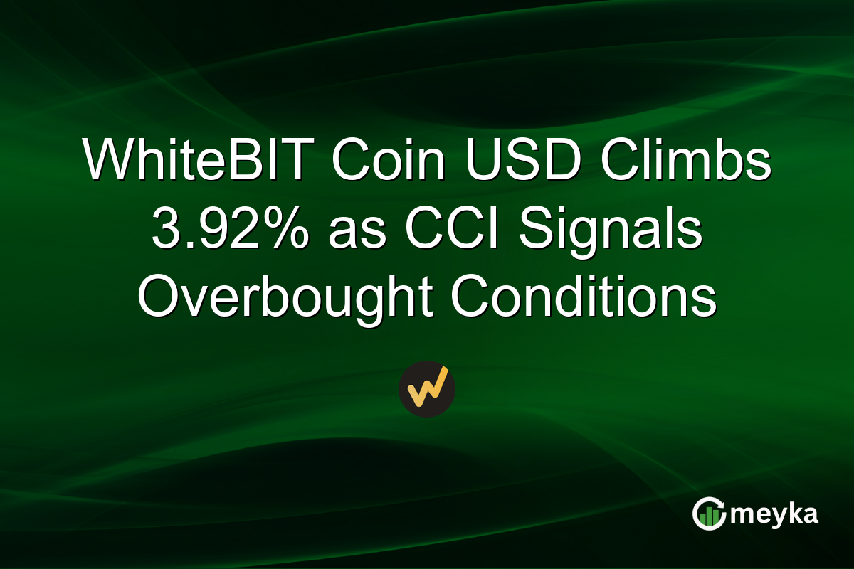 WhiteBIT Coin USD Climbs 3.92% as CCI Signals Overbought Conditions