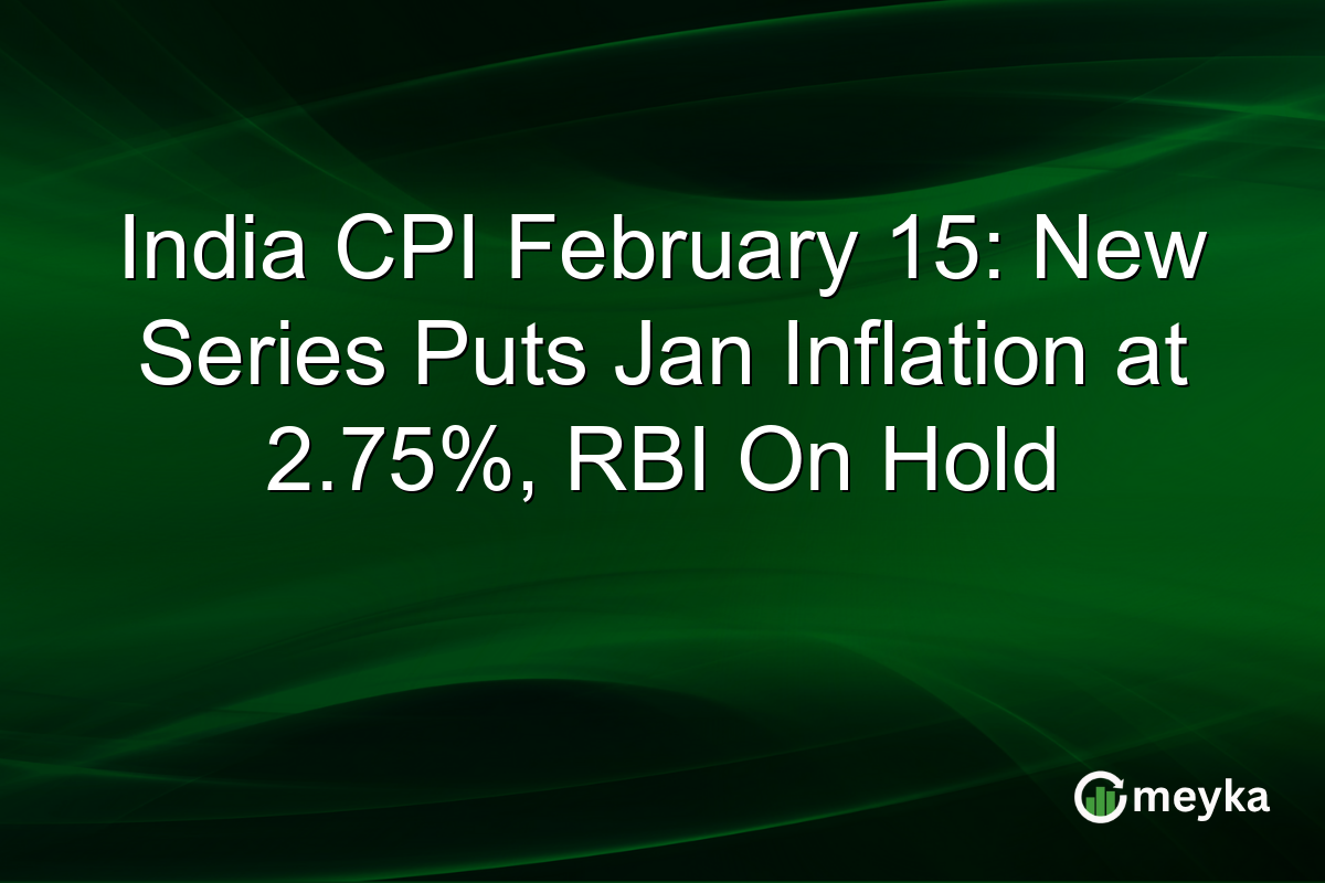 India CPI February 15: New Series Puts Jan Inflation at 2.75%, RBI On Hold