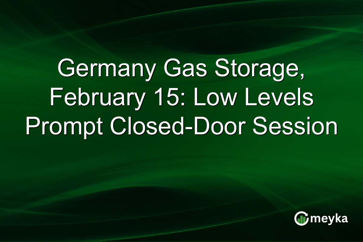 Germany Gas Storage, February 15: Low Levels Prompt Closed-Door Session