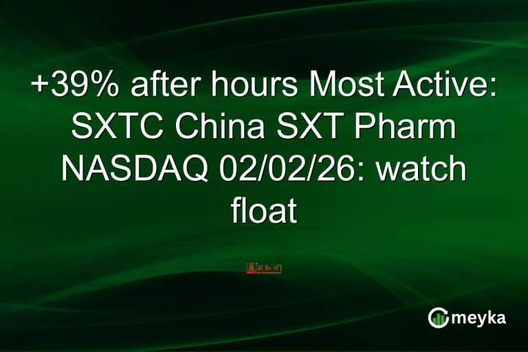 +39% after hours Most Active: SXTC China SXT Pharm NASDAQ 02/02/26: watch float