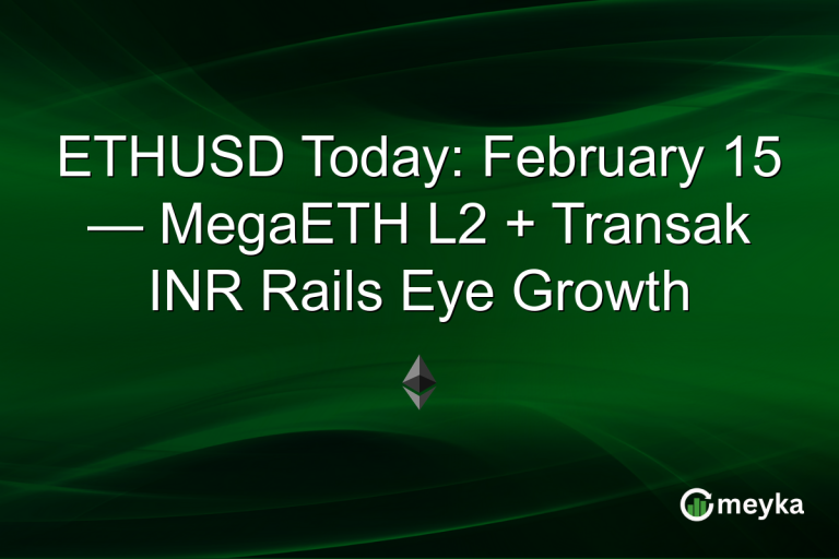 ETHUSD Today: February 15 — MegaETH L2 + Transak INR Rails Eye Growth