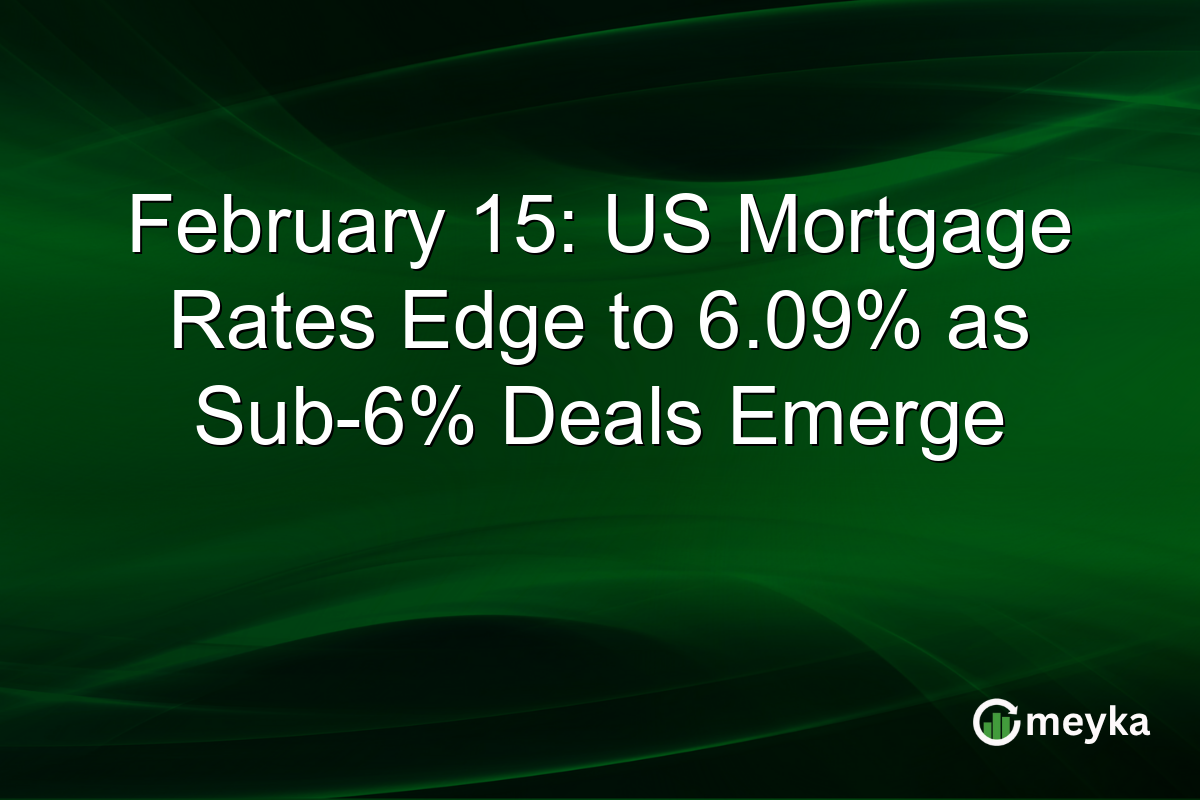 February 15: US Mortgage Rates Edge to 6.09% as Sub-6% Deals Emerge