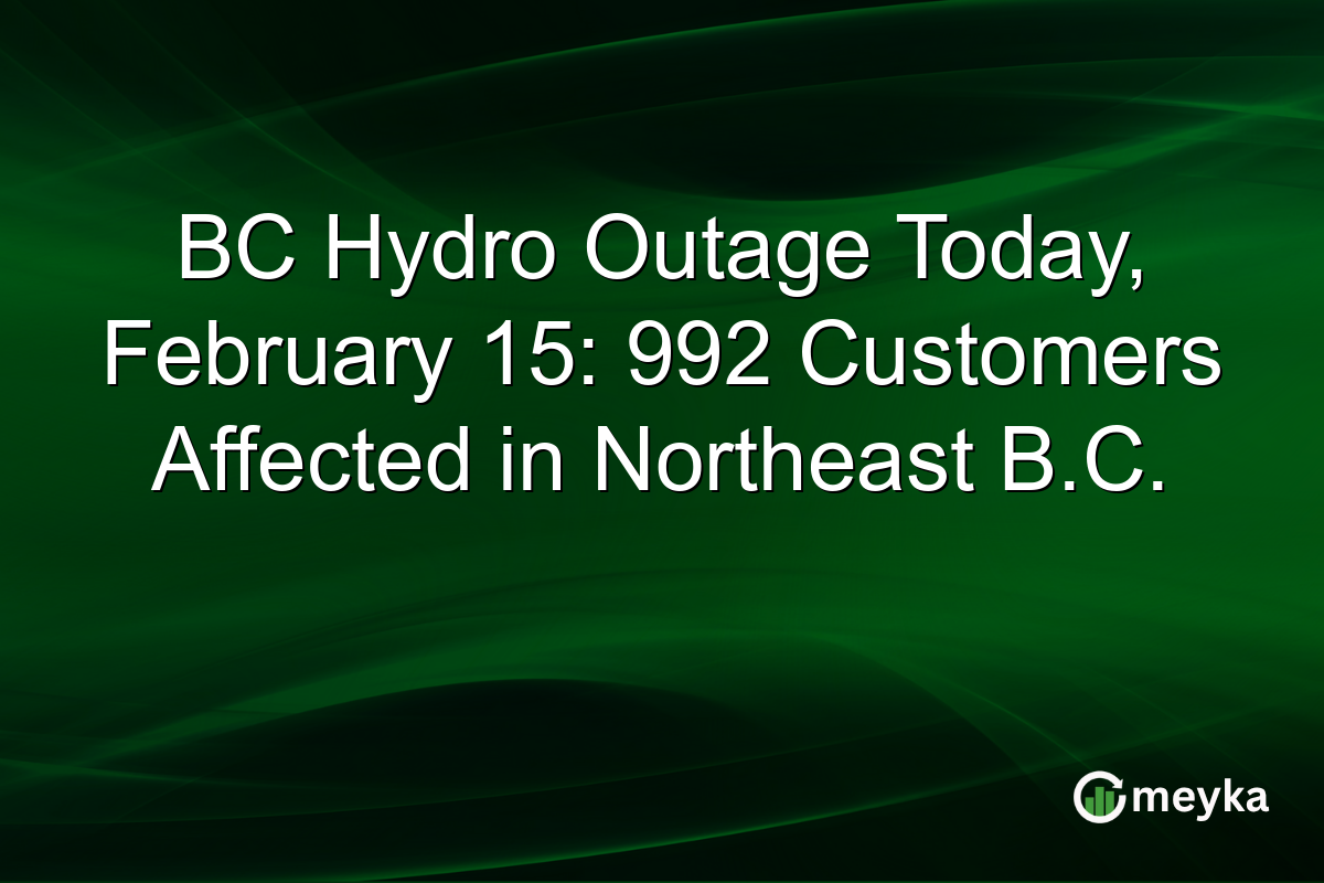 BC Hydro Outage Today, February 15: 992 Customers Affected in Northeast B.C.