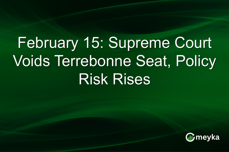 February 15: Supreme Court Voids Terrebonne Seat, Policy Risk Rises
