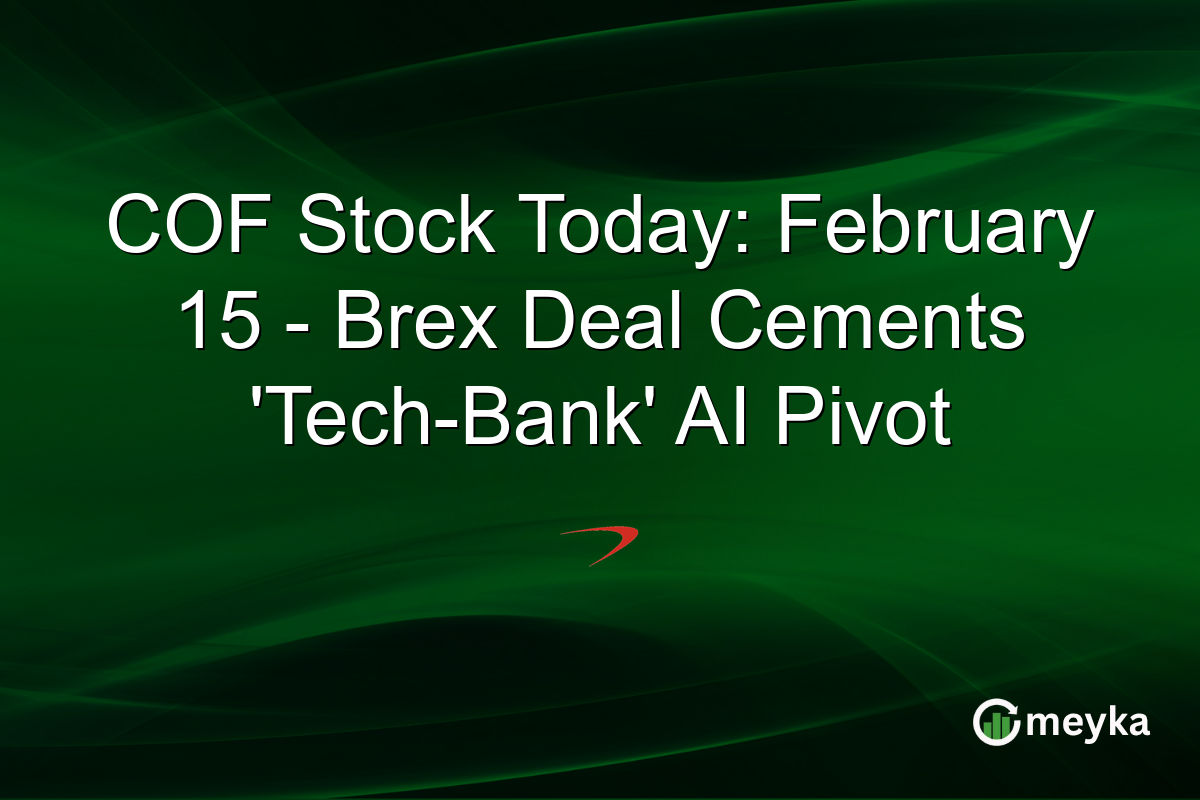 COF Stock Today: February 15 - Brex Deal Cements 'Tech-Bank' AI Pivot