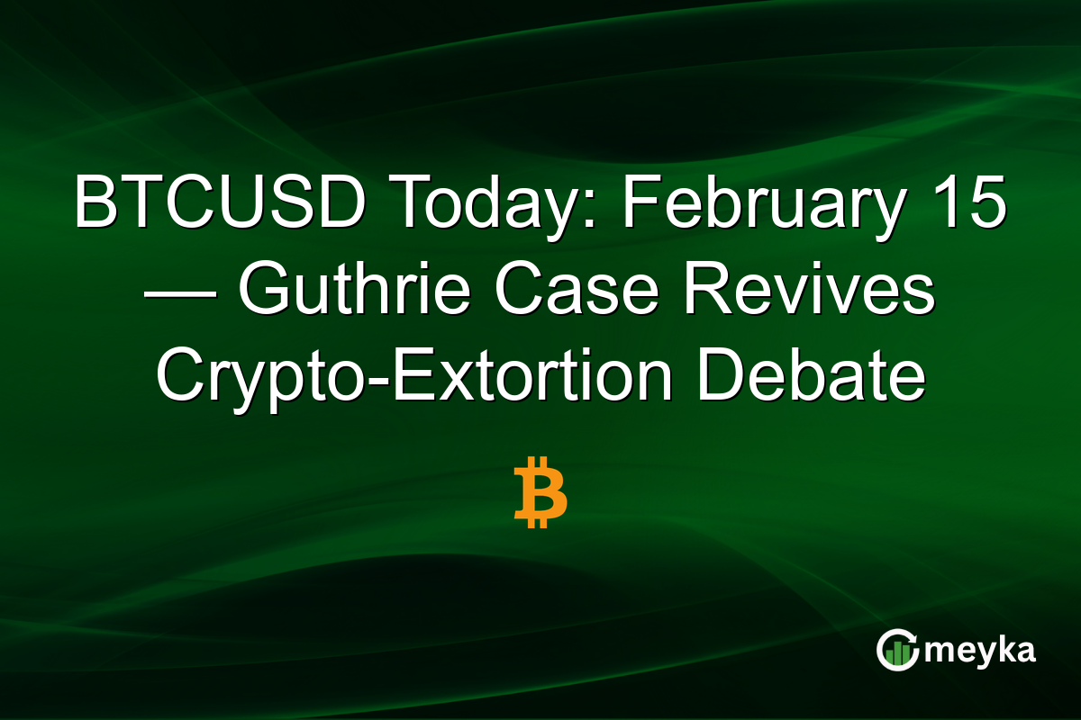 BTCUSD Today: February 15 — Guthrie Case Revives Crypto-Extortion Debate