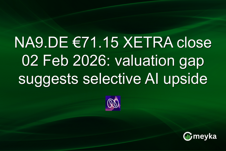 NA9.DE €71.15 XETRA close 02 Feb 2026: valuation gap suggests selective AI upside