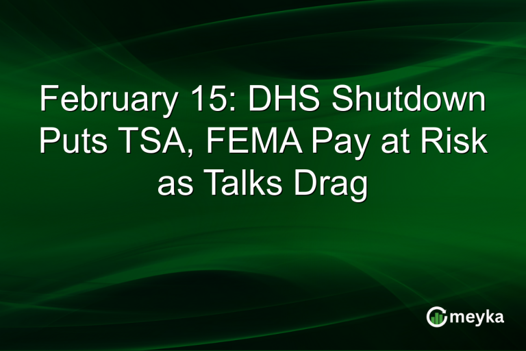 February 15: DHS Shutdown Puts TSA, FEMA Pay at Risk as Talks Drag