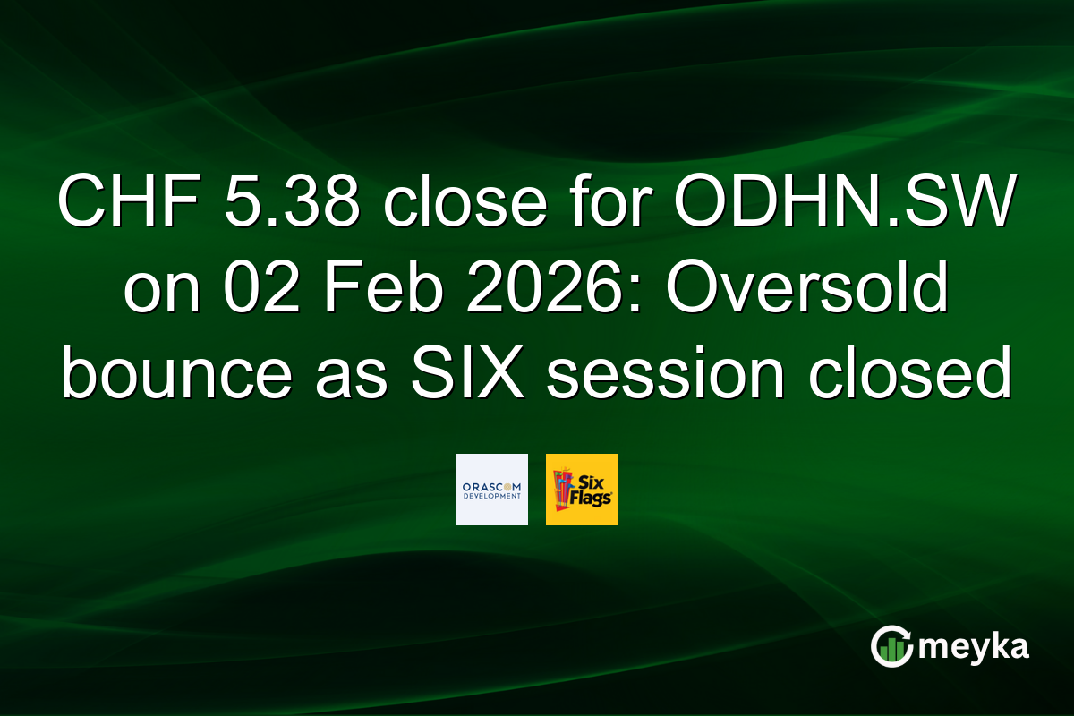 CHF 5.38 close for ODHN.SW on 02 Feb 2026: Oversold bounce as SIX session closed