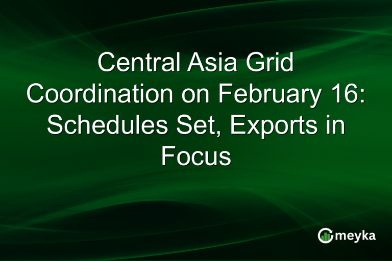 Central Asia Grid Coordination on February 16: Schedules Set, Exports in Focus