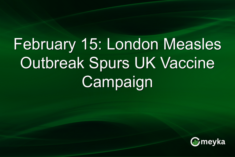 February 15: London Measles Outbreak Spurs UK Vaccine Campaign