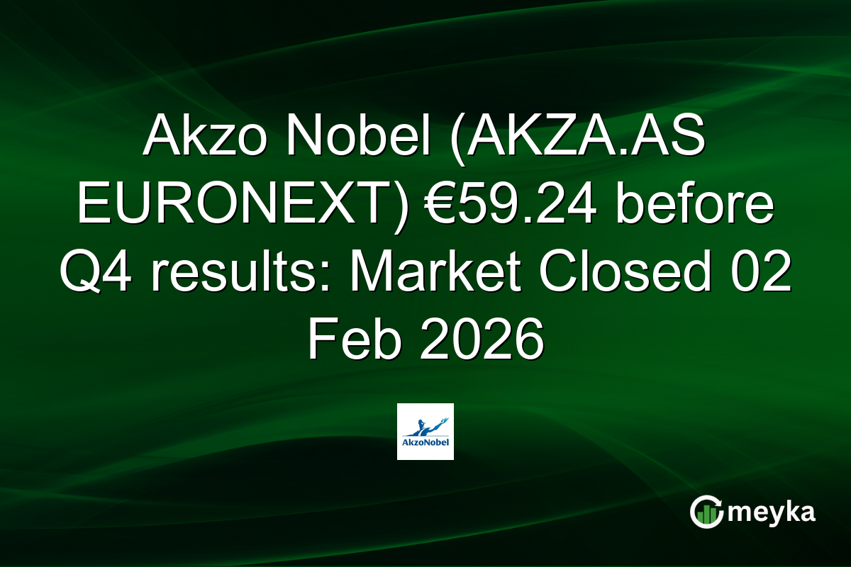 Akzo Nobel (AKZA.AS EURONEXT) €59.24 before Q4 results: Market Closed 02 Feb 2026