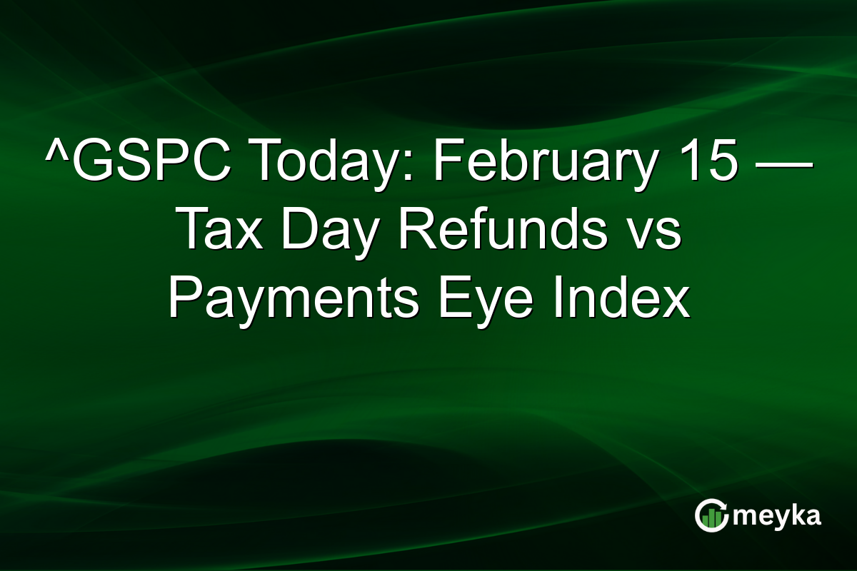 ^GSPC Today: February 15 — Tax Day Refunds vs Payments Eye Index