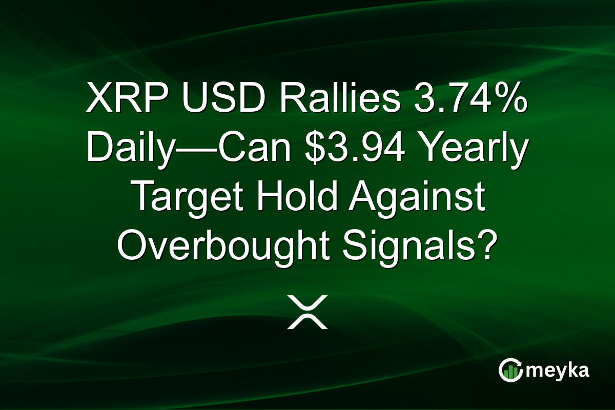 XRP USD Rallies 3.74% Daily—Can $3.94 Yearly Target Hold Against Overbought Signals?