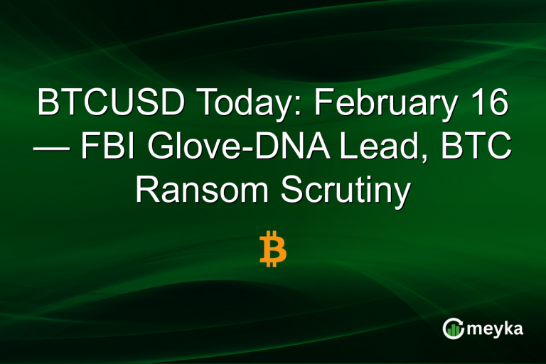 BTCUSD Today: February 16 — FBI Glove-DNA Lead, BTC Ransom Scrutiny