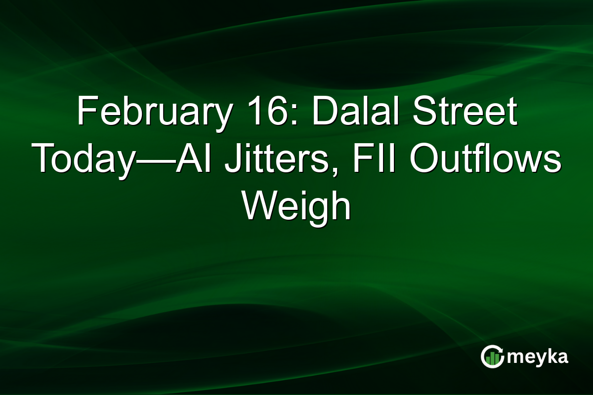 February 16: Dalal Street Today—AI Jitters, FII Outflows Weigh