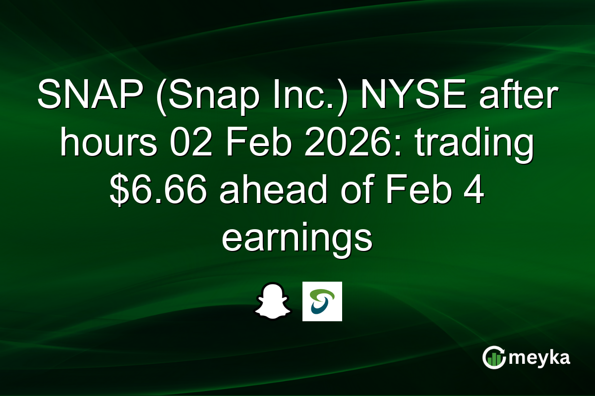 SNAP (Snap Inc.) NYSE after hours 02 Feb 2026: trading $6.66 ahead of Feb 4 earnings