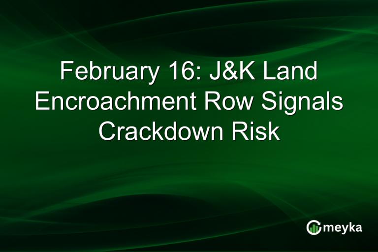 February 16: J&K Land Encroachment Row Signals Crackdown Risk