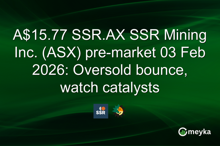 A$15.77 SSR.AX SSR Mining Inc. (ASX) pre-market 03 Feb 2026: Oversold bounce, watch catalysts
