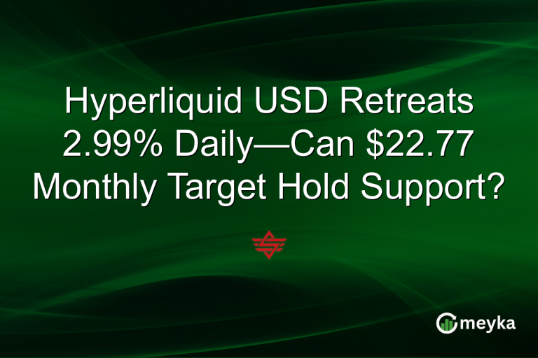 Hyperliquid USD Retreats 2.99% Daily—Can $22.77 Monthly Target Hold Support?
