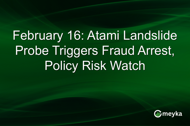 February 16: Atami Landslide Probe Triggers Fraud Arrest, Policy Risk Watch