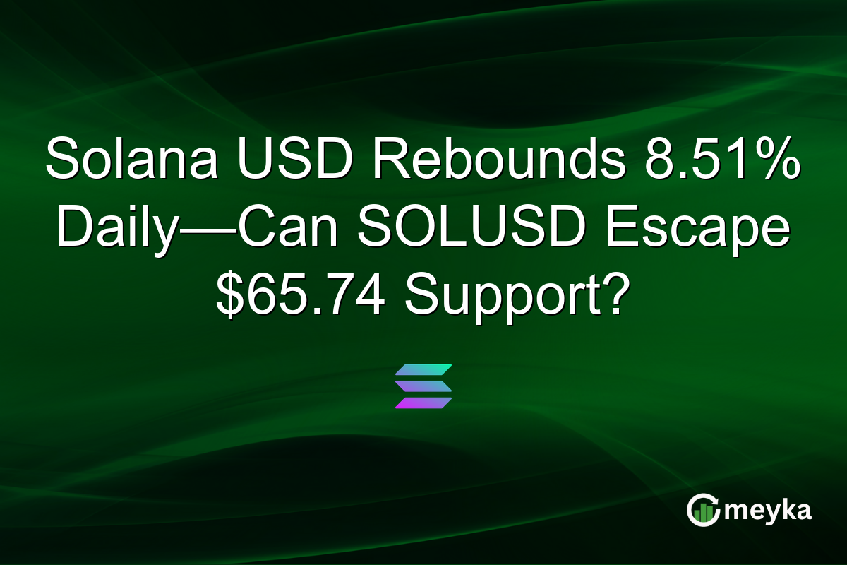 Solana USD Rebounds 8.51% Daily—Can SOLUSD Escape $65.74 Support?