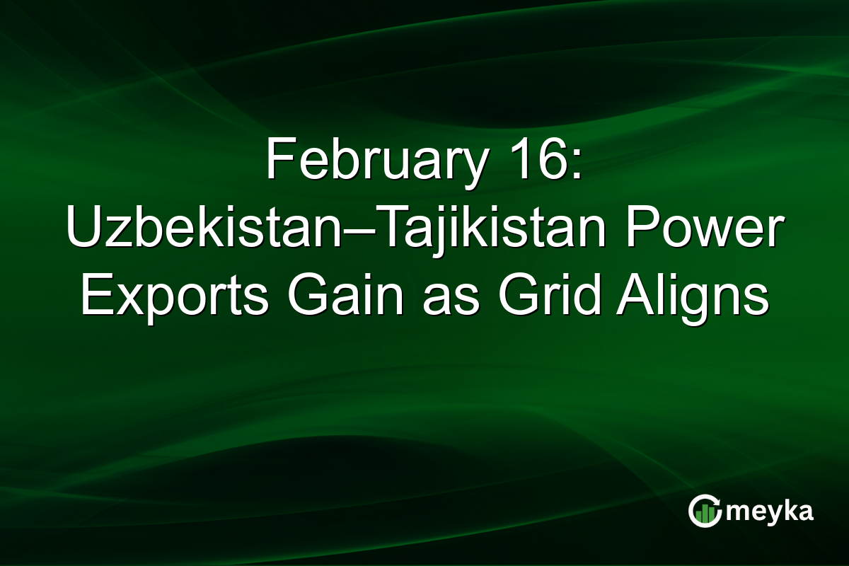 February 16: Uzbekistan–Tajikistan Power Exports Gain as Grid Aligns