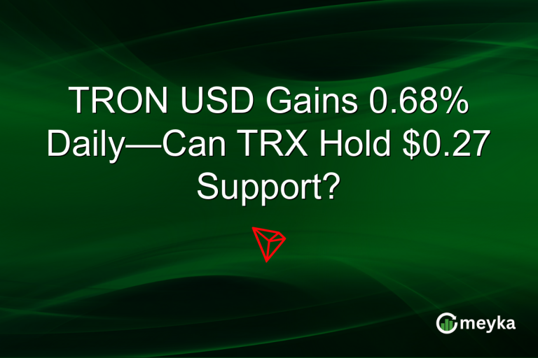 TRON USD Gains 0.68% Daily—Can TRX Hold $0.27 Support?