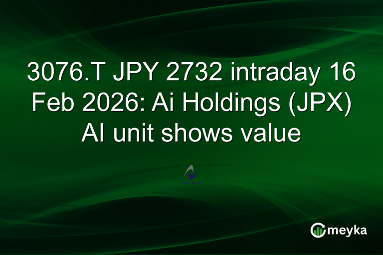 3076.T JPY 2732 intraday 16 Feb 2026: Ai Holdings (JPX) AI unit shows value