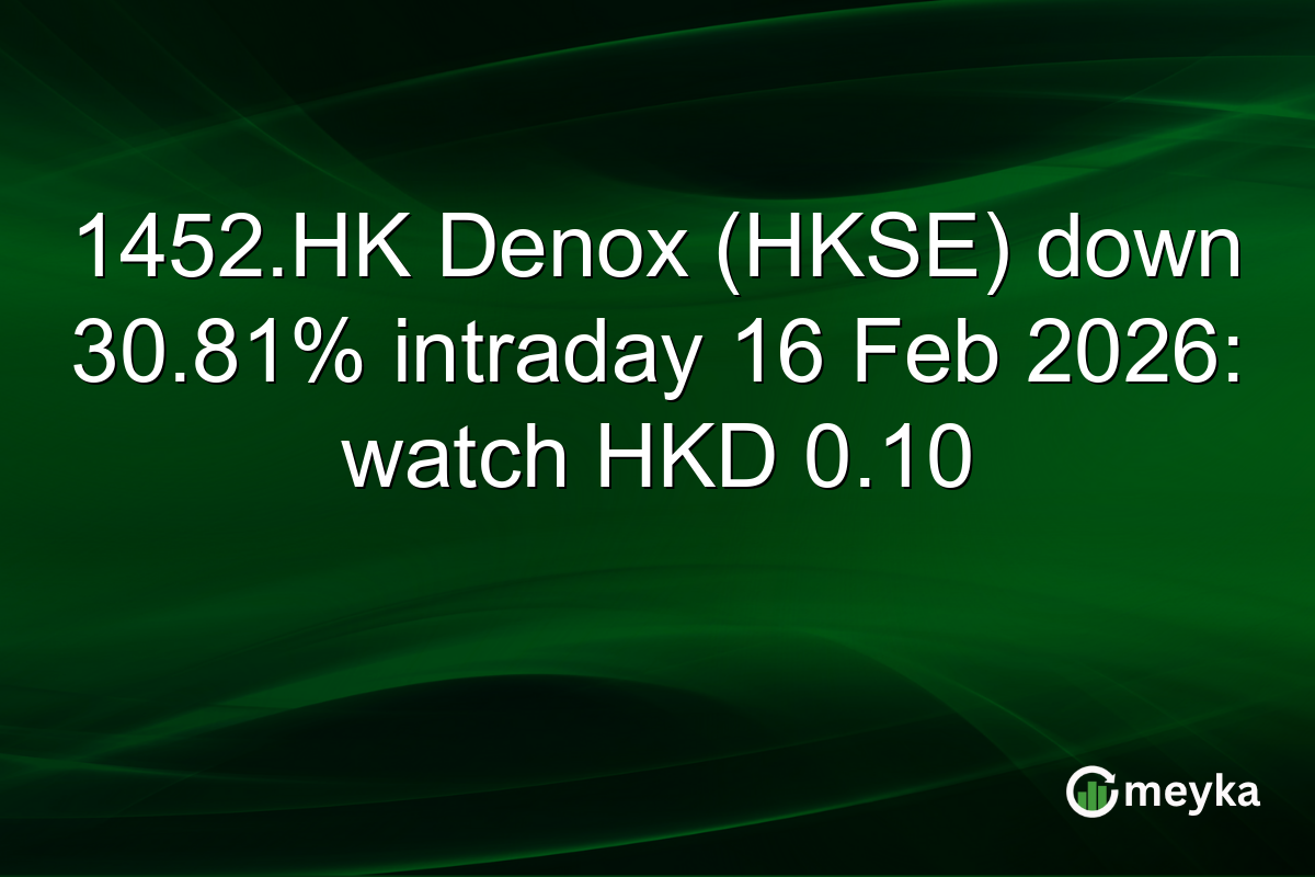 1452.HK Denox (HKSE) down 30.81% intraday 16 Feb 2026: watch HKD 0.10