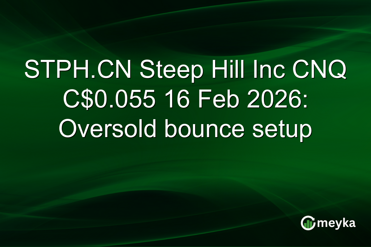 STPH.CN Steep Hill Inc CNQ C$0.055 16 Feb 2026: Oversold bounce setup