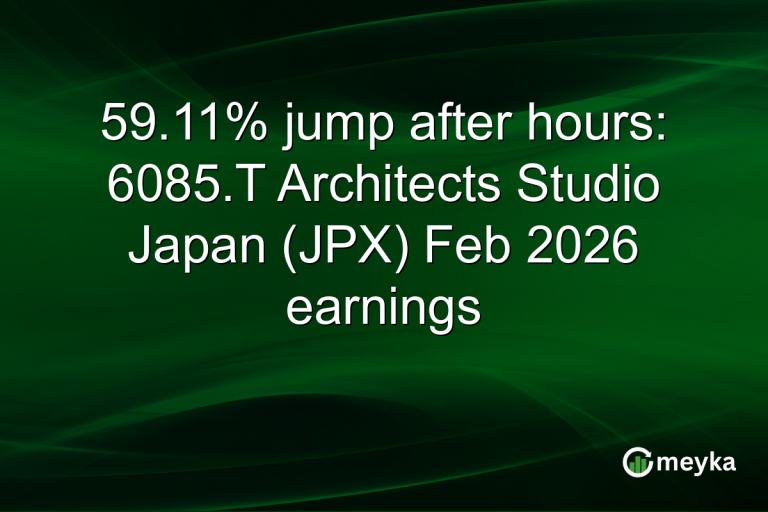 59.11% jump after hours: 6085.T Architects Studio Japan (JPX) Feb 2026 earnings