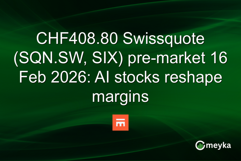CHF408.80 Swissquote (SQN.SW, SIX) pre-market 16 Feb 2026: AI stocks reshape margins
