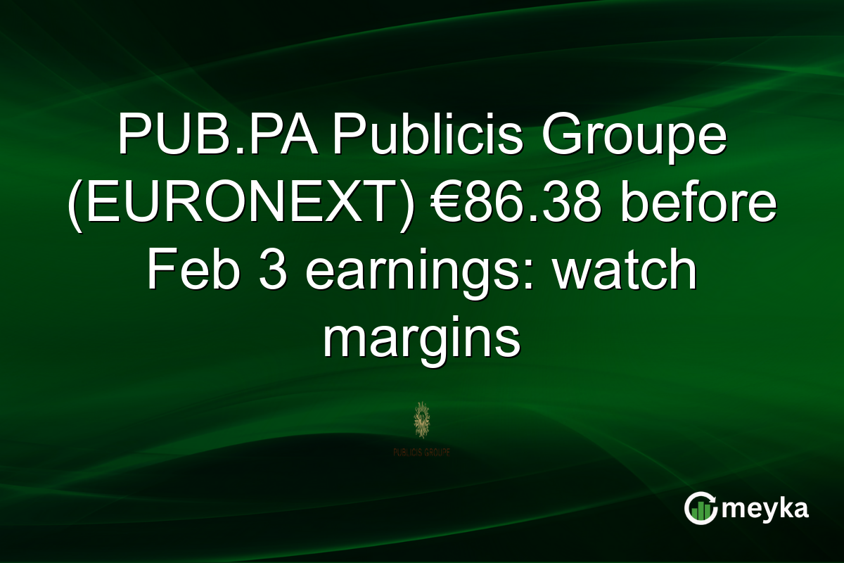 PUB.PA Publicis Groupe (EURONEXT) €86.38 before Feb 3 earnings: watch margins