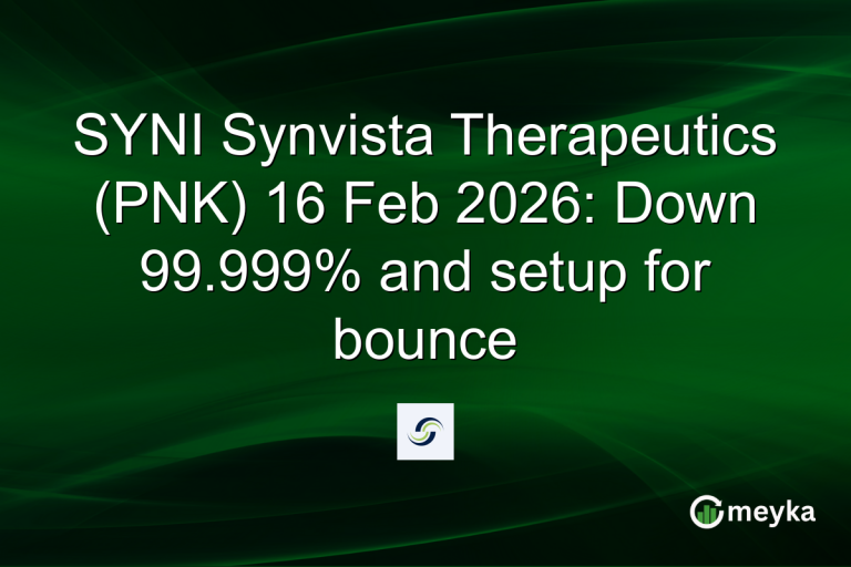 SYNI Synvista Therapeutics (PNK) 16 Feb 2026: Down 99.999% and setup for bounce