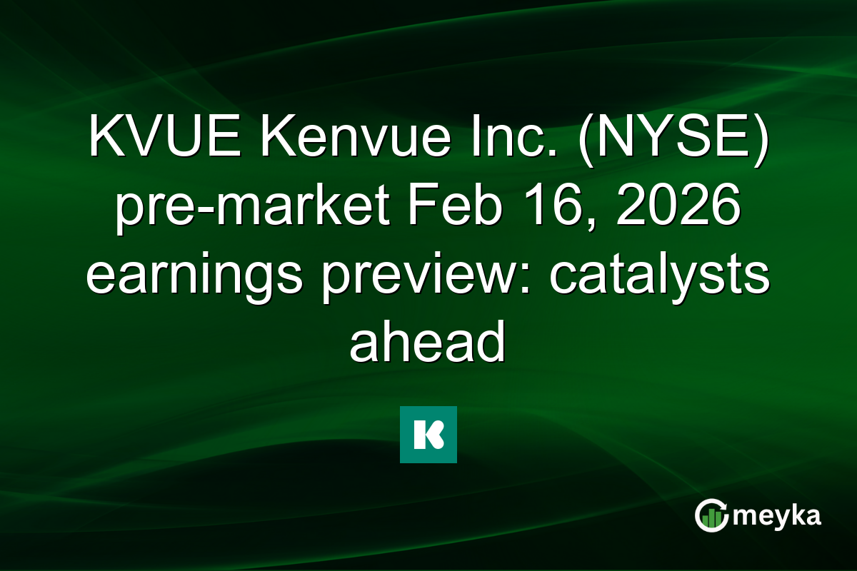 KVUE Kenvue Inc. (NYSE) pre-market Feb 16, 2026 earnings preview: catalysts ahead