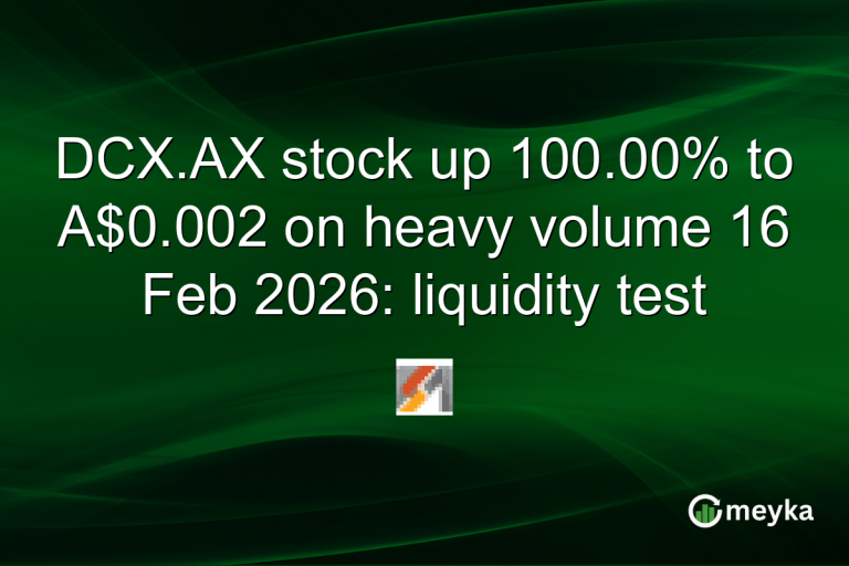 DCX.AX stock up 100.00% to A$0.002 on heavy volume 16 Feb 2026: liquidity test